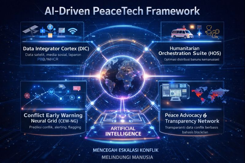 AI-Driven PeaceTech Framework Diagram